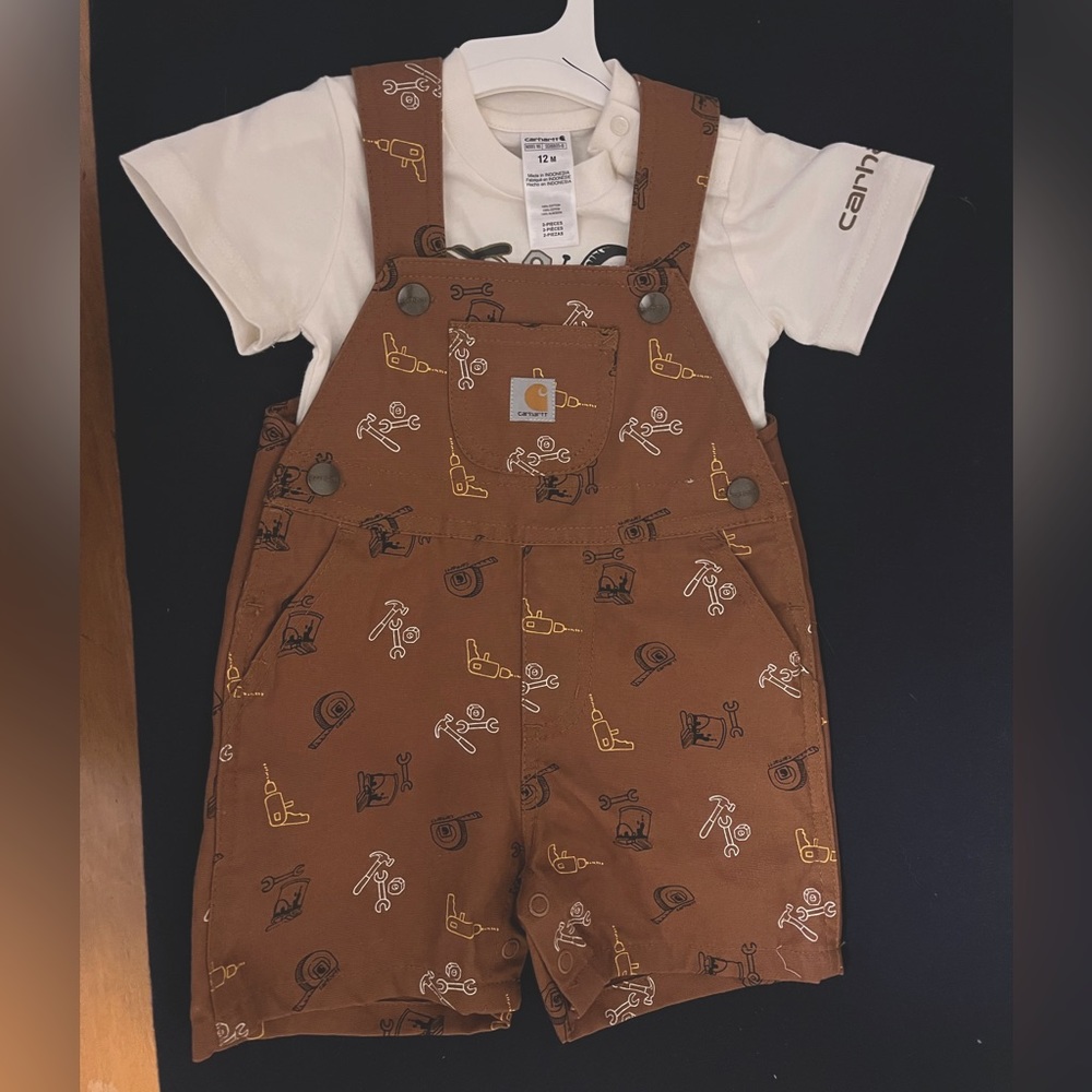 Carhartt 12M Baby Boy Overalls Set